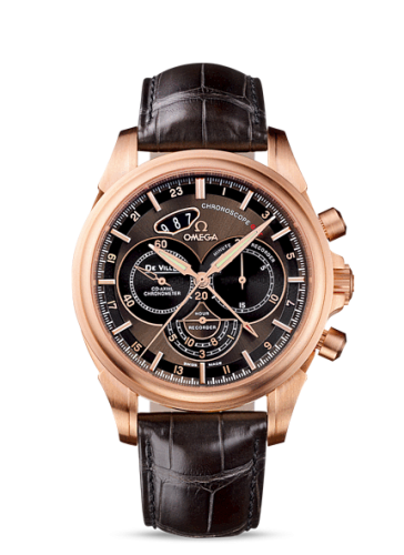 Omega De Ville Co-Axial 44 Chronoscope GMT Red Gold / Brown